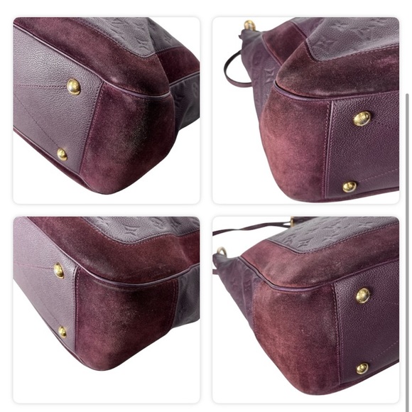Louis Vuitton Empreinte Leather Bag Purple Audacieuse Suede Purse Authentic - Picture 8 of 16